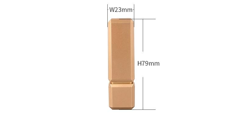 High Quality Luxury Gold Square Frosted Lipstick Empty Case Lip Balm Tubes Container