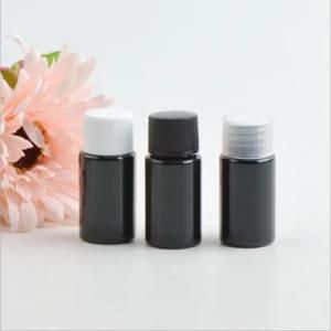 10ml Pet Plastic Black Cosmetic Sample Packing Bottle with Disc Screw Cap