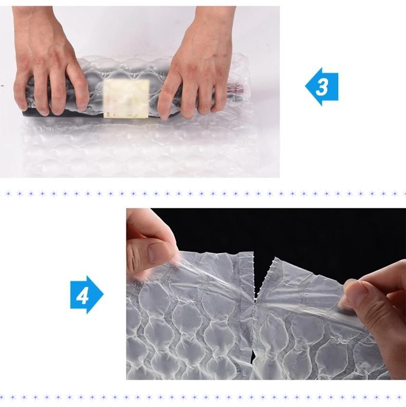 Factory Supplied Transparent Protective Packaging Air Bubble Cushion Film Wrap Roll