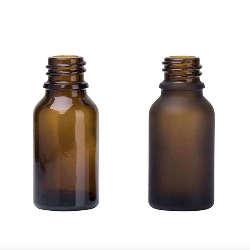 Amber Glass Essence Oil Bottle with Dropper for Cosmetic 15ml