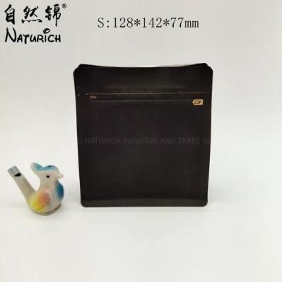 Aluminum Foil Food Paper Bag Kraft Paper Pouches with Zipper Stand up Zipper Bag Black Color Bag