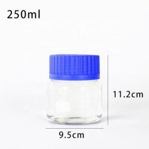 Laboratory Round with Gl70 Blue Screw Cap Glass Media Storage Reagent Bottle 250ml 500ml 1000ml