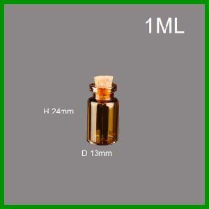 Wholesale 1ml Amber Glass Vials with Cork