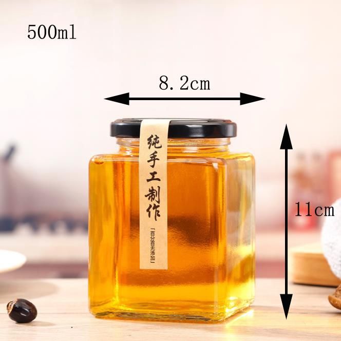 Unique Different Sizes Square Glass 200ml Honey Jars