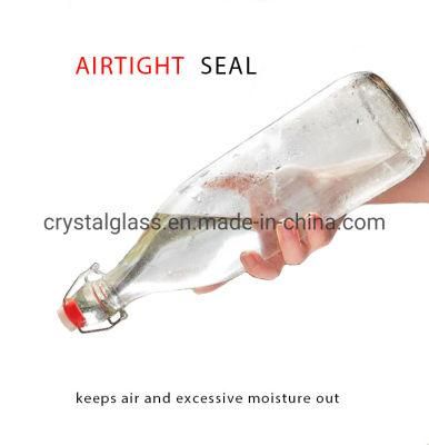 250ml 500ml 750ml Enzyme Glass Bottle with Stopper Swing Cap 33oz