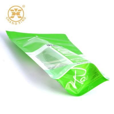 Factory Custom Print Food Stand up Pouch Oats Packaging Bags with Clear Window Zip Lock