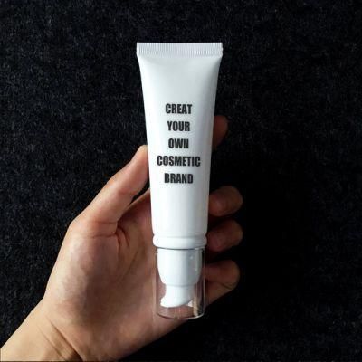 Cosmetic Hand Cream Packaging Long Bamboo Lid Plastic Tube