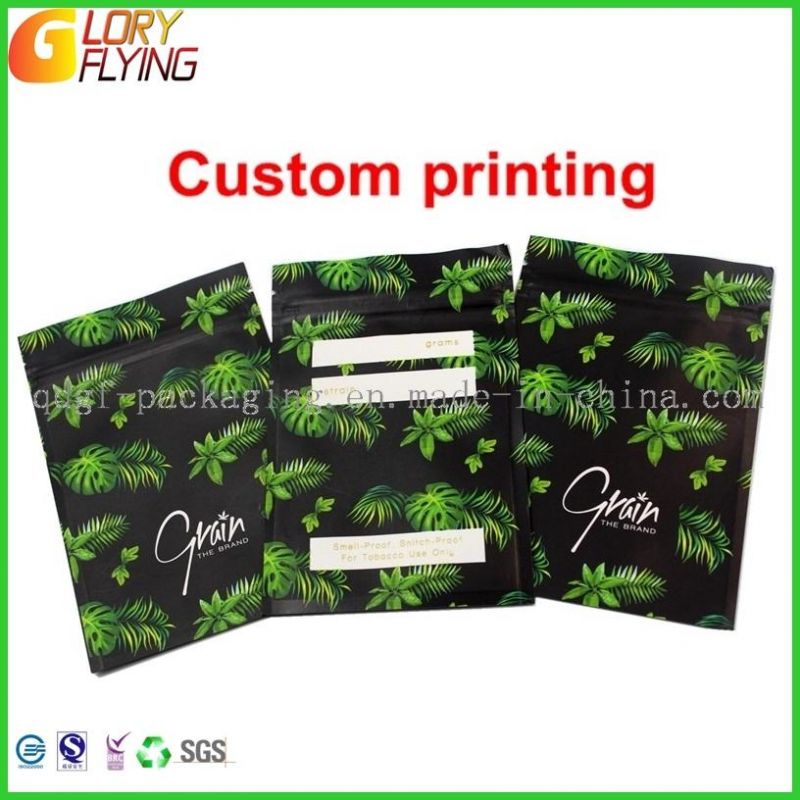Plastic Smell Proof Bag for Tobacco Use Only/Mylar Bag with Food Grade