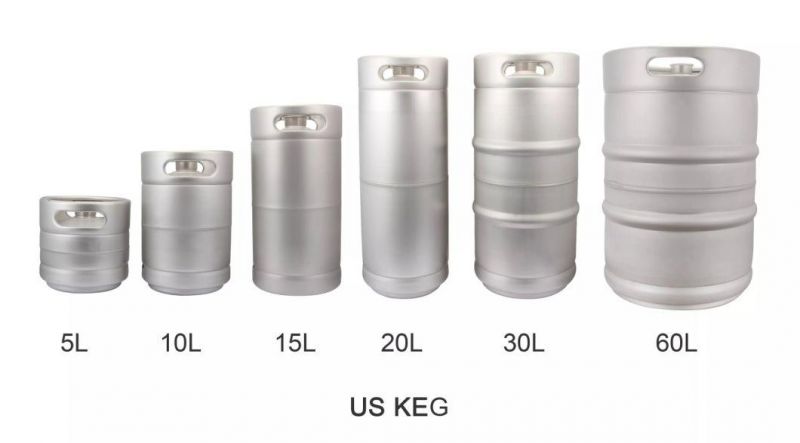 Hot Sale America Us Standard Import 1/6 1/2 1/4 Slim Stainless Steel Keg Beer Barrel