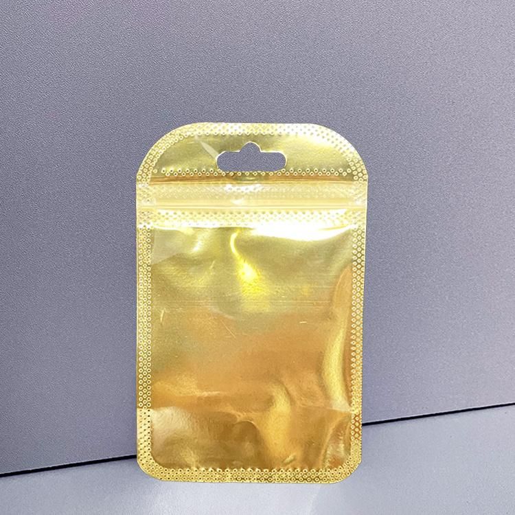 3-Sides Sealed Aluminum Foil Gift Accessories Packing Bag with Zipper