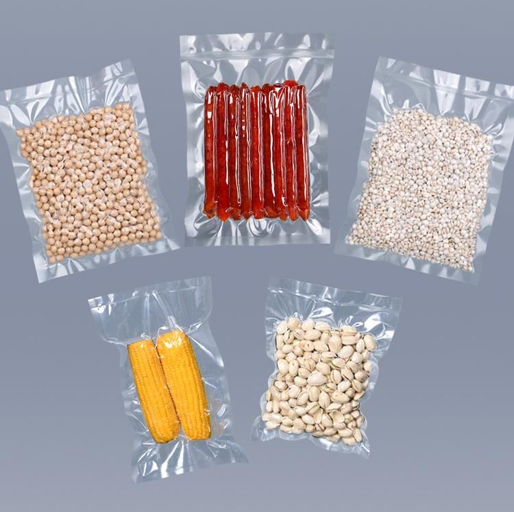 Food Grade Laminated Material Transparent PA_PE Plastic 2.5kg 5kg 10kg Size Basmati Vacuum Rice Bags with Handle