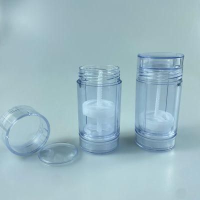 30g50g75g as Plastic Transparent Deodorant Bottle Straight Round Rotating Deodorant Bottle at The Bottom of The Bottle