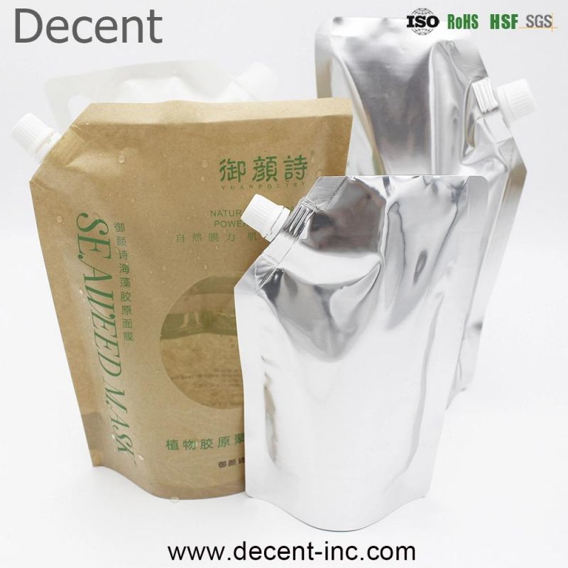 1liter 5liter 10liter Customed Printing or No Printing Stand up Spout Pouch for Liquid Soap/ Laundry Detergent Packaging