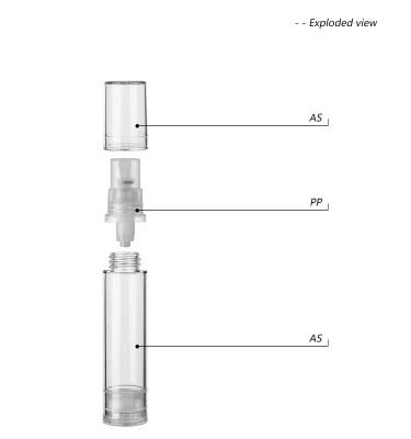 5ml 10ml 15ml Small Plastic Cosmetic Airless Pump Bottle