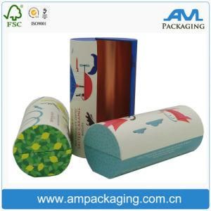 Round Tube Food Grade Chamsell Shap Flip Top Biscuits Packaging Box with Magnet Close