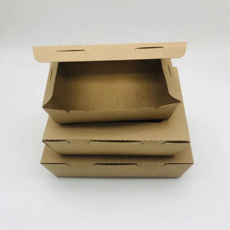 Disposable Take Away Food Box and Paper Material Kraft Paper Box