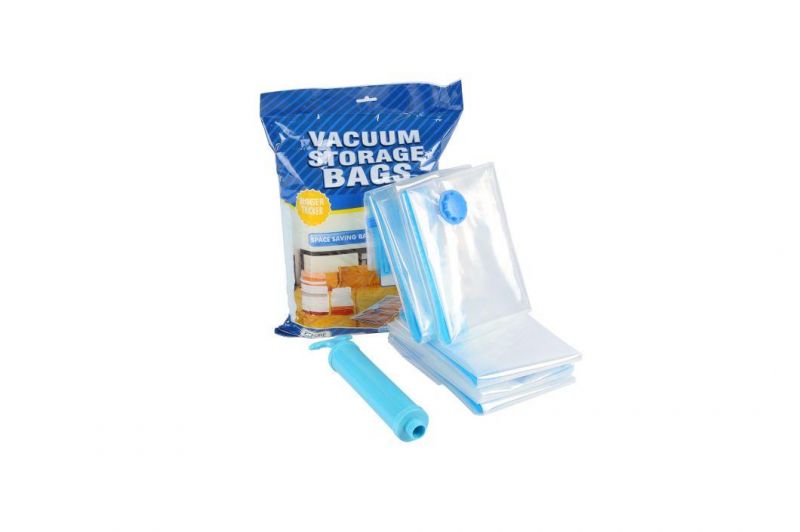 PA/PE Transparent Vacuum Compressed Bag with Air Pump