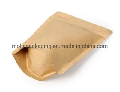 High Quality Eco Friendly Plastic Packaging Bags Customized Stand up Pouch Bown Paper Bags with Zipper and Valve
