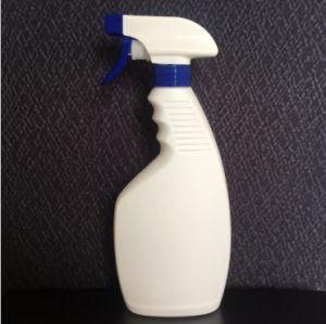 500ml PE Plastic White Color Flat Shap Chemical Cleaning Trigger Spray Bottle