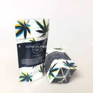 Custom Airtight Aluminum Foil Laminated Plastic Weed Packaging Smell Proof Bags Small Zipper Hemp Tea Package Bag Plastic Pouch