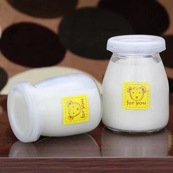 Clear Pudding Glass Jar Pudding Glass Bottle for Milk/ Fruits Yoghurt/ for 100ml