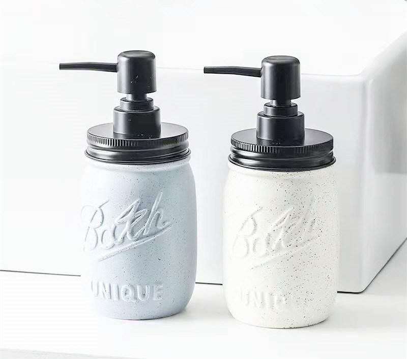 400ml 500ml Dumpling Shaped Shampoo Porcelain Bottle Cleanser Essence Bottle Hand Sanitizer Shower Gel Lotion Refillable Container Toiletware Bathroomware