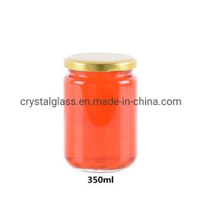 8oz 12oz Cylinder Glass Jar with Twist off Cap, Cheap Glass Jar for Jam Honey Package