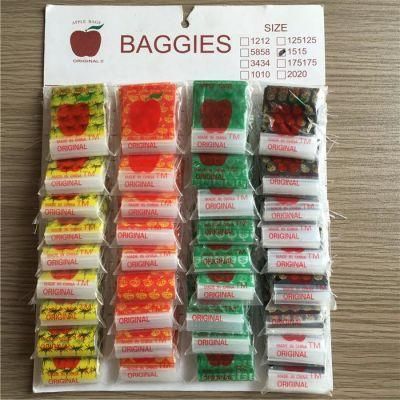 Reusable LDPE Small Zip Lock Baggies for Jewelry Pills Accessories Plastic Mini Apple Bag