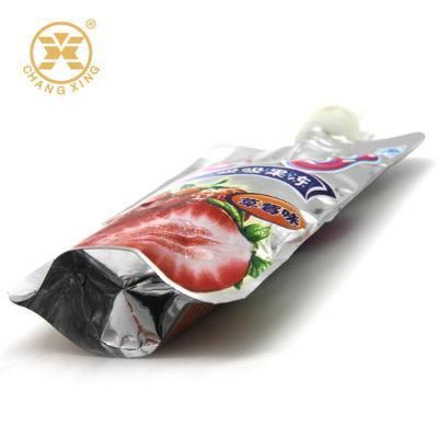 Custom Laminated Printing Juice Liquid Packaging Stand up Plastic Water Spout Pouch Bag