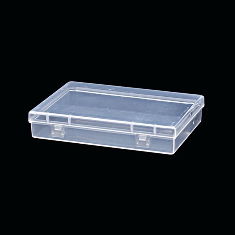 Custom Design Attached Lid Clear Plastic Container Enclosure Storage Bins Packaging