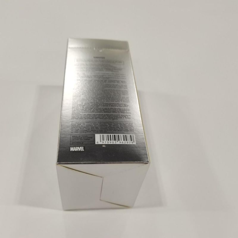 Factory Making Custom Silver Paper UV Printing Cosmetic Packaging Color Box with Die Line
