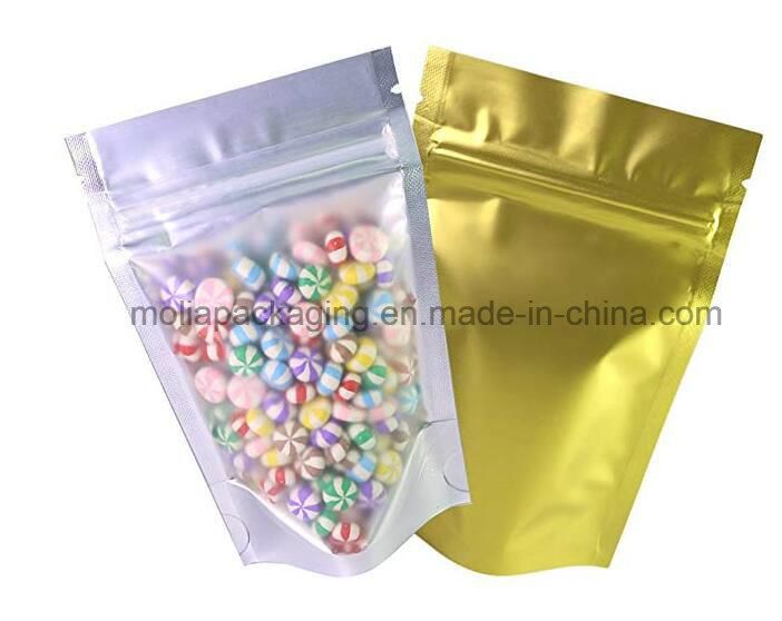 Plastic Bags/Stand up Pouches/Aluminium Foil Zip Lock Stand up Food Pouches Bags with Notch for Food Storage