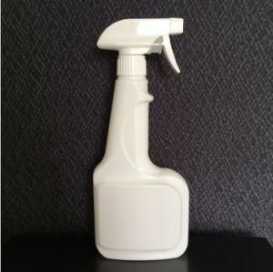 500ml Plastic HDPE White Color Flat Shape Trigger Spray Bottle for Cleaning