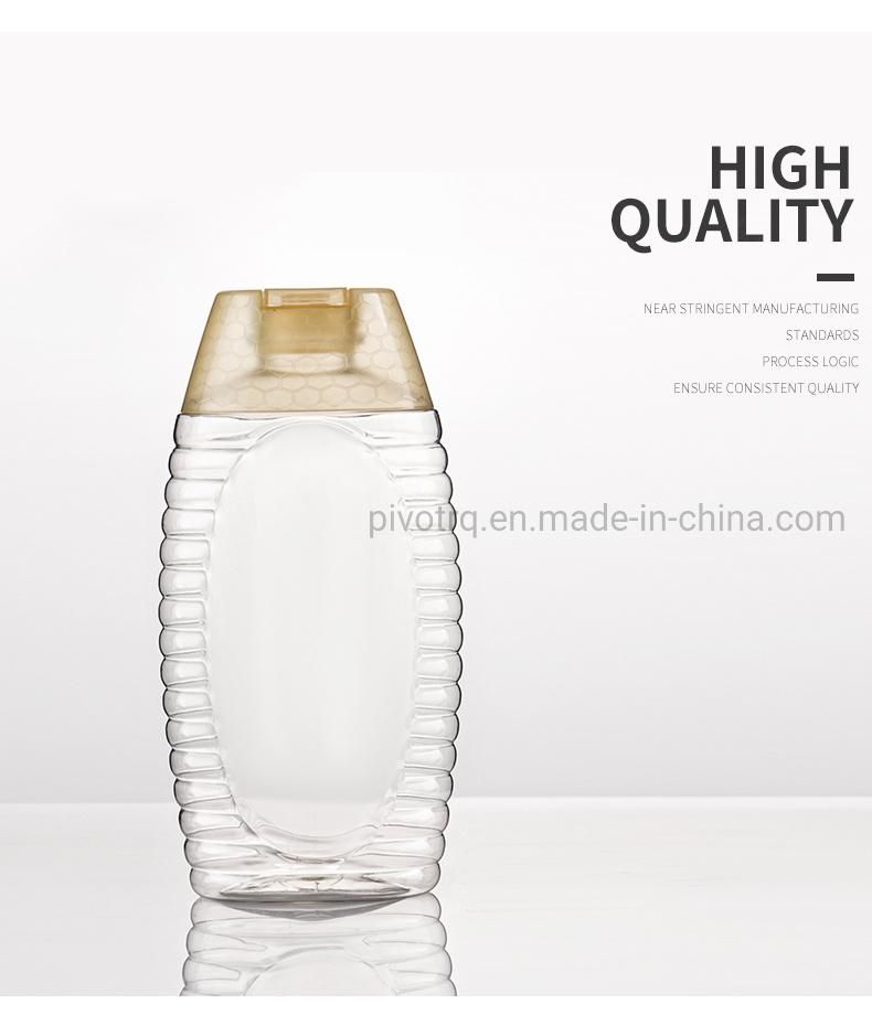 436g Honey Squeeze Bottle with Silicone Valve Cap for Honey Syrup