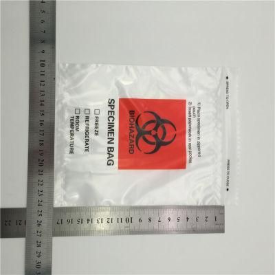 Eco Friendly 3/4 Layers Custom Printed Kangaroo Pouch Pill Packaging LDPE Plastic Self Seal Biohazard Specimen Bag