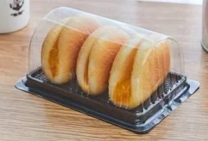 Food Grade Dome Clear Disposable Long Swiss Roll Bakery Pastry Plastic Cake Packaging Box