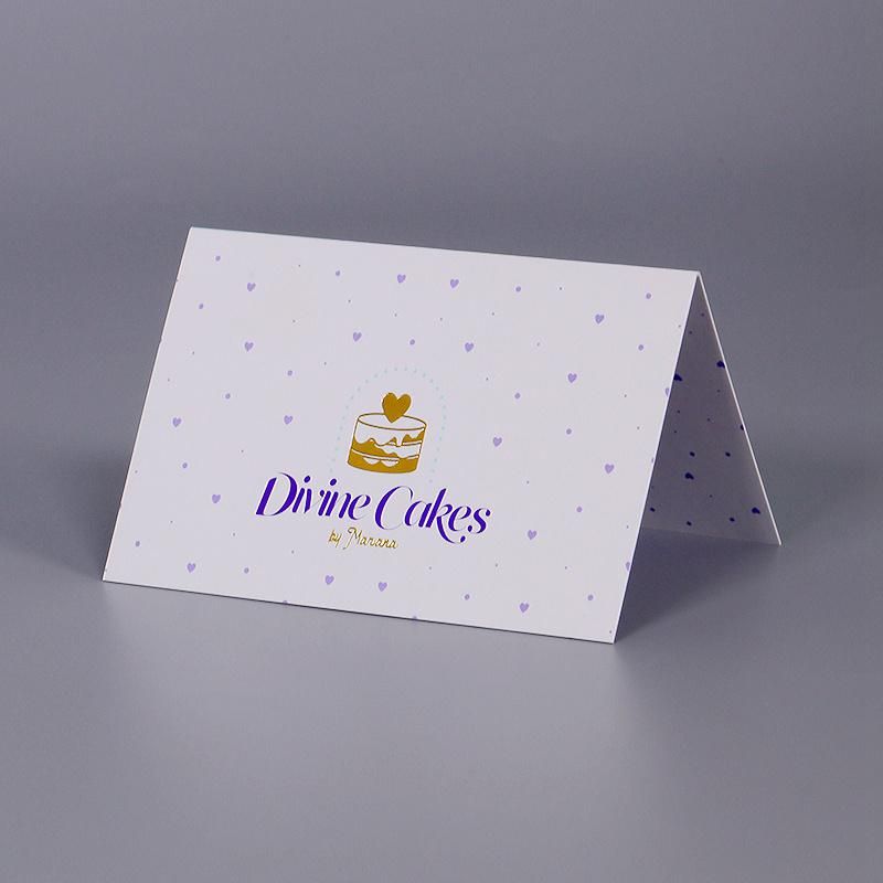 Full Platform Purple Color Hot Stamp Custom Paper Folder