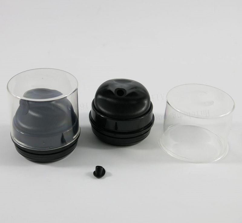 50ml Black Plastic Airless Lotion Pump Bottle Empty Vacuum Pressure Elmusion Travel Cosmetic Containers Packaging