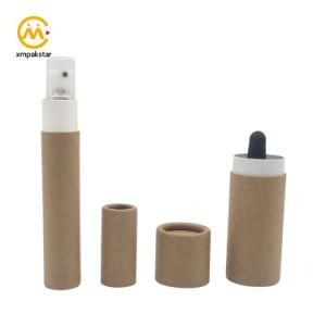 Ecofriendly Customized Kraft Cardboard 10ml 20ml Cylinder Round Vial Packaging Paper Box