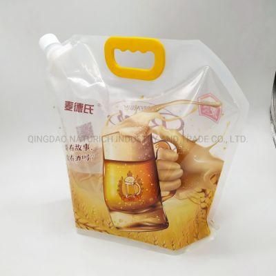 Plastic Liquid Beer Reusable Spout Beverage Pouch Bag for Drink Packaging