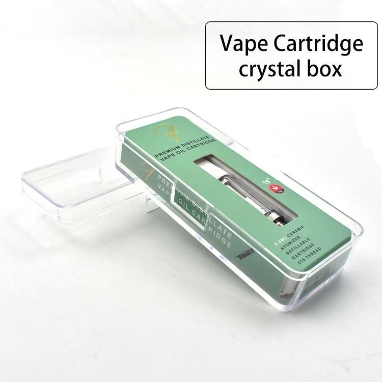 Wholesale Vape Cart Crystal Packaging Box with Custom Card Paper Logo