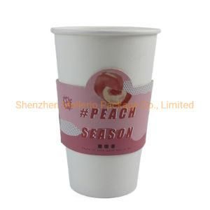 Disposable All Black Inside Sleeve Compostable Branded Custom Logo Stamping Double Wall Coffee Paper Cups with Lids