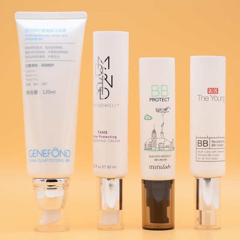 Airless Pump Packaging Tube Cosmetic Plastic Clear Plastic PE Tube