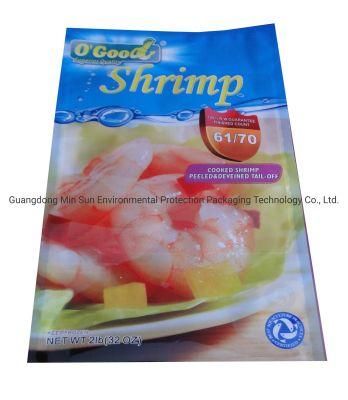 Plastic Frozen Shrimp Food Packaging Zipper Bags with Good Quality