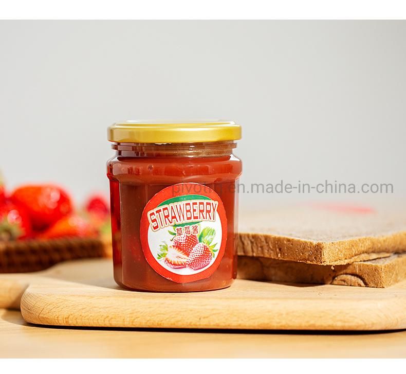 360ml Food Grade Plastic Sauce Jar Strawberry Jam Honey Package Bottle with Metal Cap