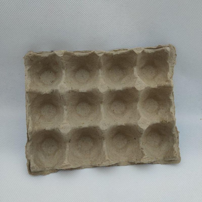 3*4 Biodegradable Egg Tray with 12 Holes Corrugated Pulp Egg Carton Molded Pulp Duck Egg Packaging