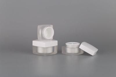 Empty Square Luxury Diamond 2oz Luxury Round Transparent Plastic Cream Container Acrylic Jar and Bottle Set for Cosmetics