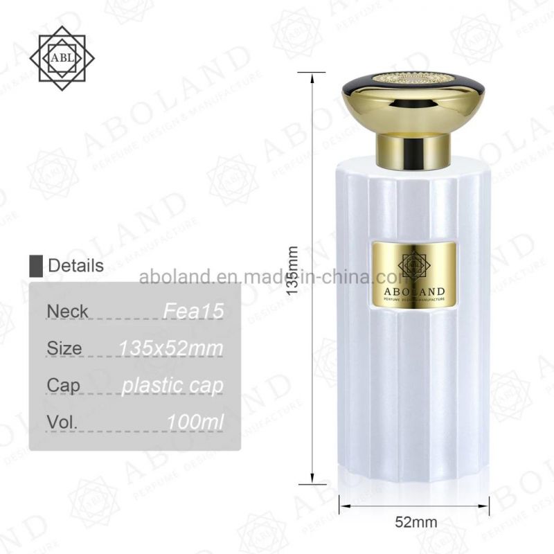 Wholesale White Cylindrical Glass Bottle -100ml Empty Perfume Bottle