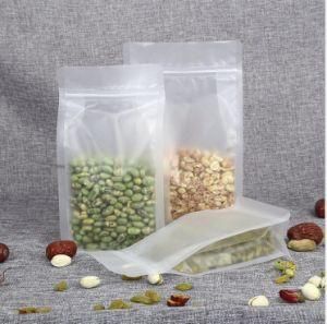Transparent Frosted Eight Side Seal Stand up Zip Lock Packing Bag for Snack