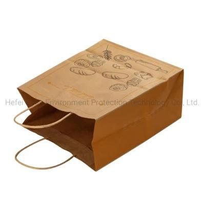 Manufacturer Sale Customized Printed Disposable Kraft Paper Packing Bags for Us Market